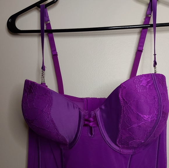 La Senza Purple Rhinestone Corset Lingere - Picture 3 of 6